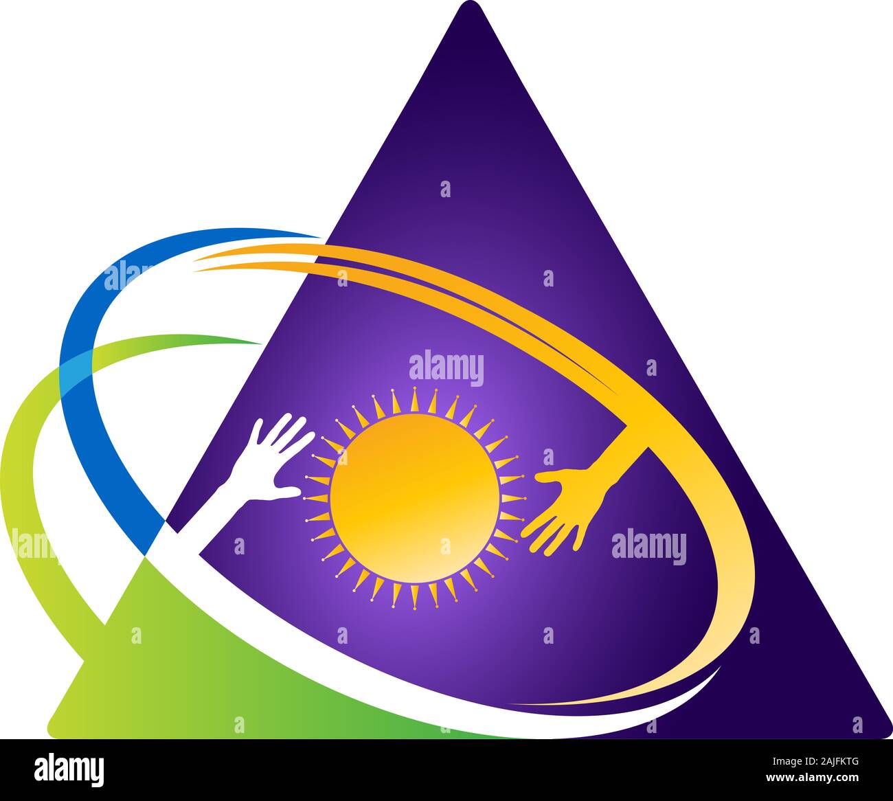 Elegantes Dreieck-Logo Stockfoto