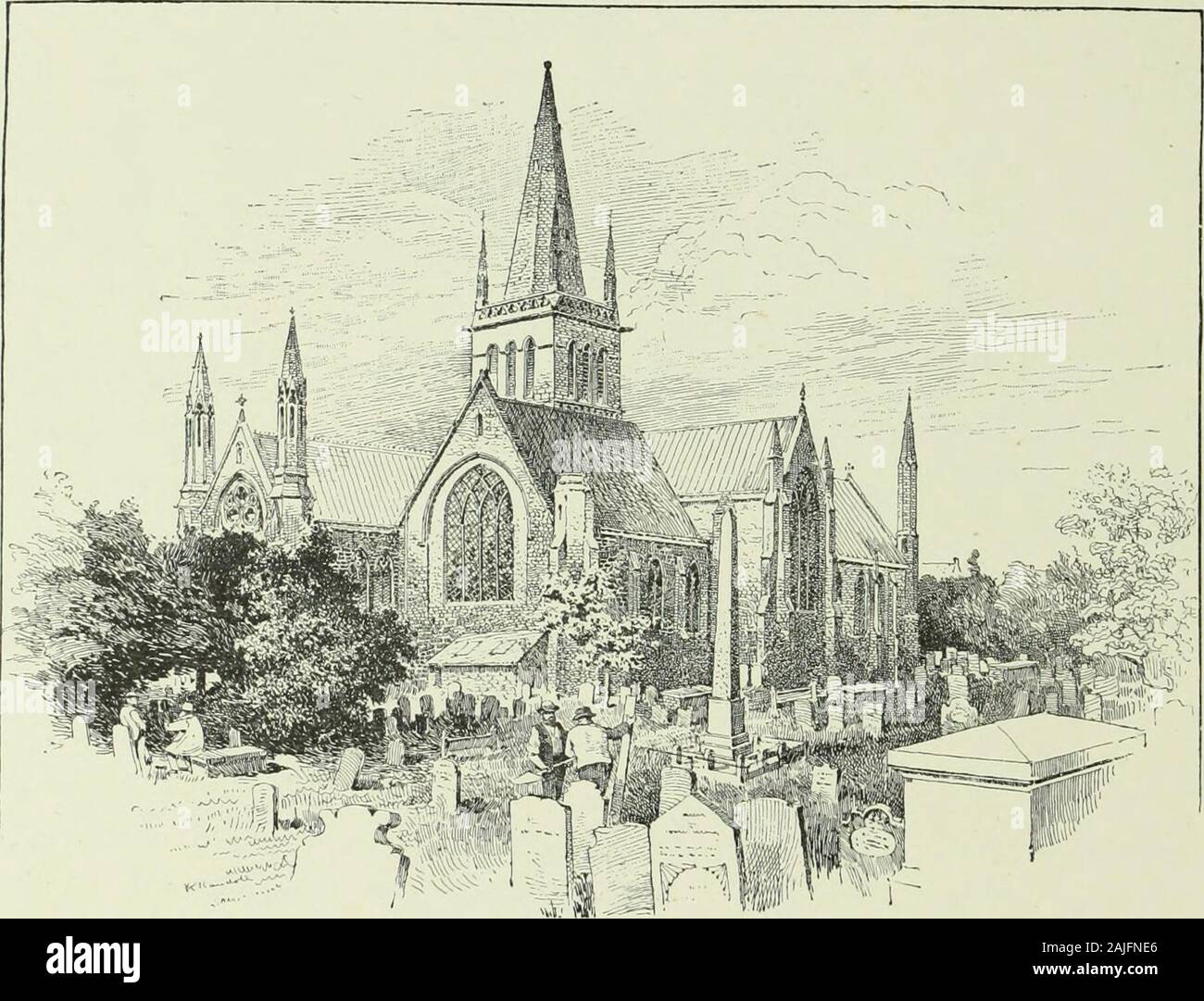 Kathedralen, Klöster und Kirchen von England und Wales: beschreibende, historische, malerische. Hut Ereignis (nearthe in der Nähe des fünften Jahrhunderts) die namenlosen Dorf auf der Stelle. Aber als timepassed auf, und Fischfang florierte, erhob sich auf einem grünen Hügel - Die meisten likelywhat heißt jetzt Fullers Hill - eine kleine Kirche zu St. Benedikt gewidmet. Itis erwähnt im Domesday Book von Ailmarus, Bischof (von elmham) in der Zeit von Edward dem Bekenner, besaßen und gleichzeitig mit der Compila-tion der Erhebung von William (de Beaufeu), der Bischof von Thetford. Nach Stationen der bekannte Herbert de Losinga, wh Stockfoto