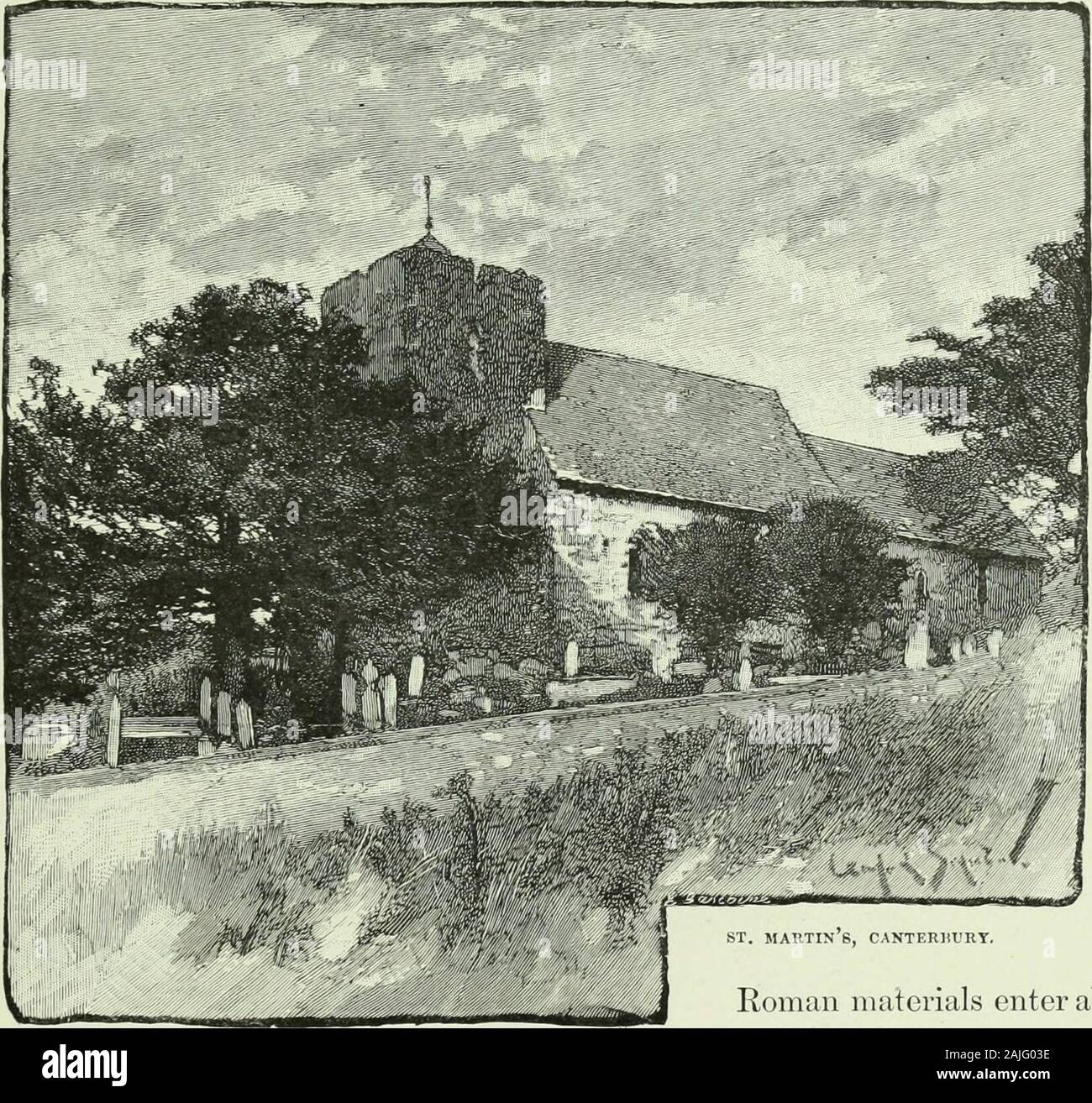 Kathedralen, Klöster und Kirchen von England und Wales: beschreibende, historische, malerische. s in gewissem Sinn ein sehr Saatgut-Plot der Anglikanischen Kirche, und immer noch mehr als eine sichtbare Verbindung zwischen dieser und der noch frühere Britische Kirche, für, wie wir sind, erzählt von Beda, das Gebäude zu Bertha hatte eine churchprior wurde auf die Invasion der Engländer. Kein Teil dieser Struktur bleiben? Können wir die Mauern, die die Gebete von Bertha und Augustinus havewitnessed berühren? Es ist nicht einfach, die Frage zu beantworten. Zweifellos ein großer Teil der Kirche ist der späteren Zeitpunkt. Es ist die Arbeit von thefourteenth Cen Stockfoto