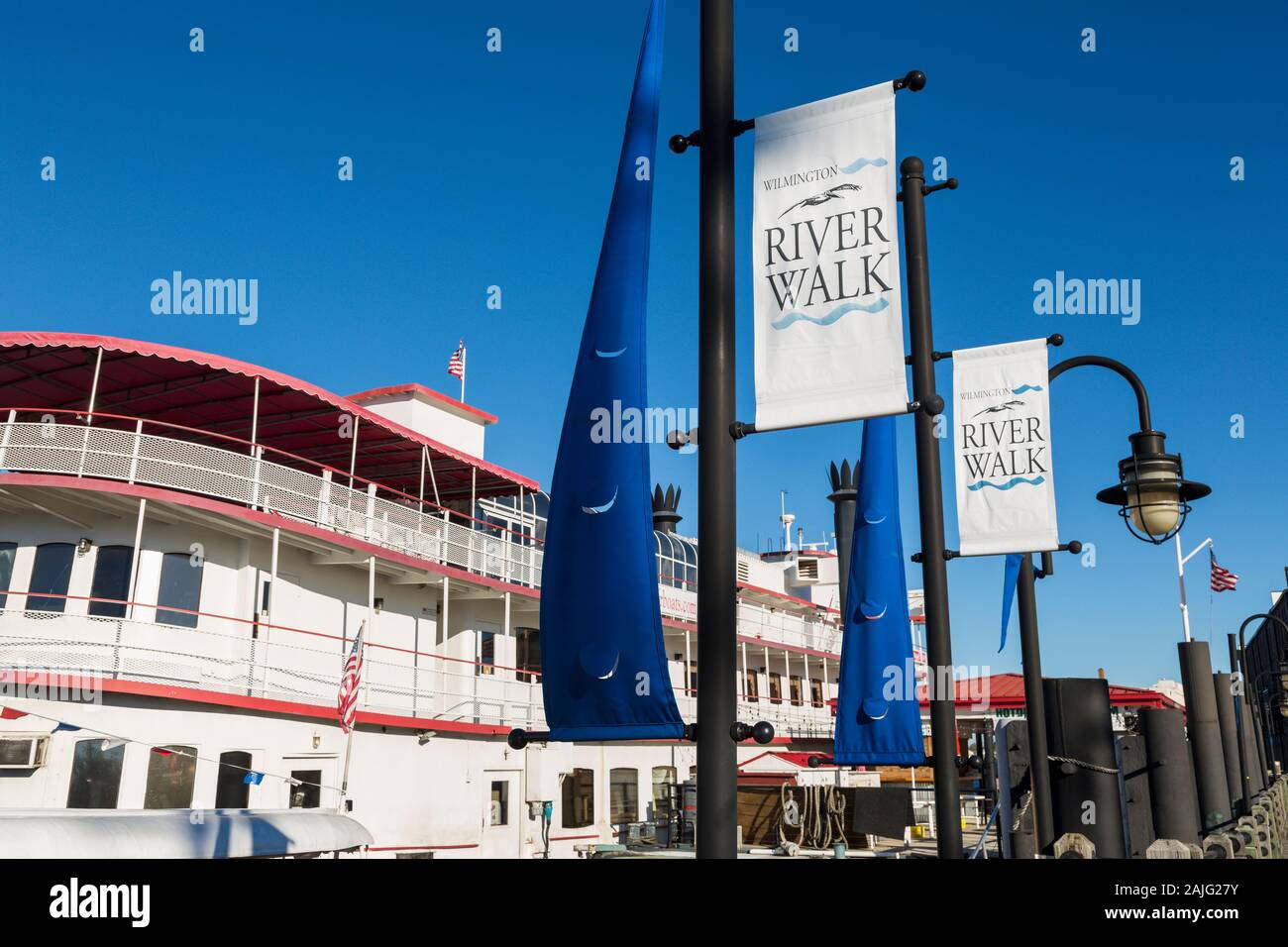 Henrietta III, am Fluss Fahnen, Wilmington, NC, USA Stockfoto
