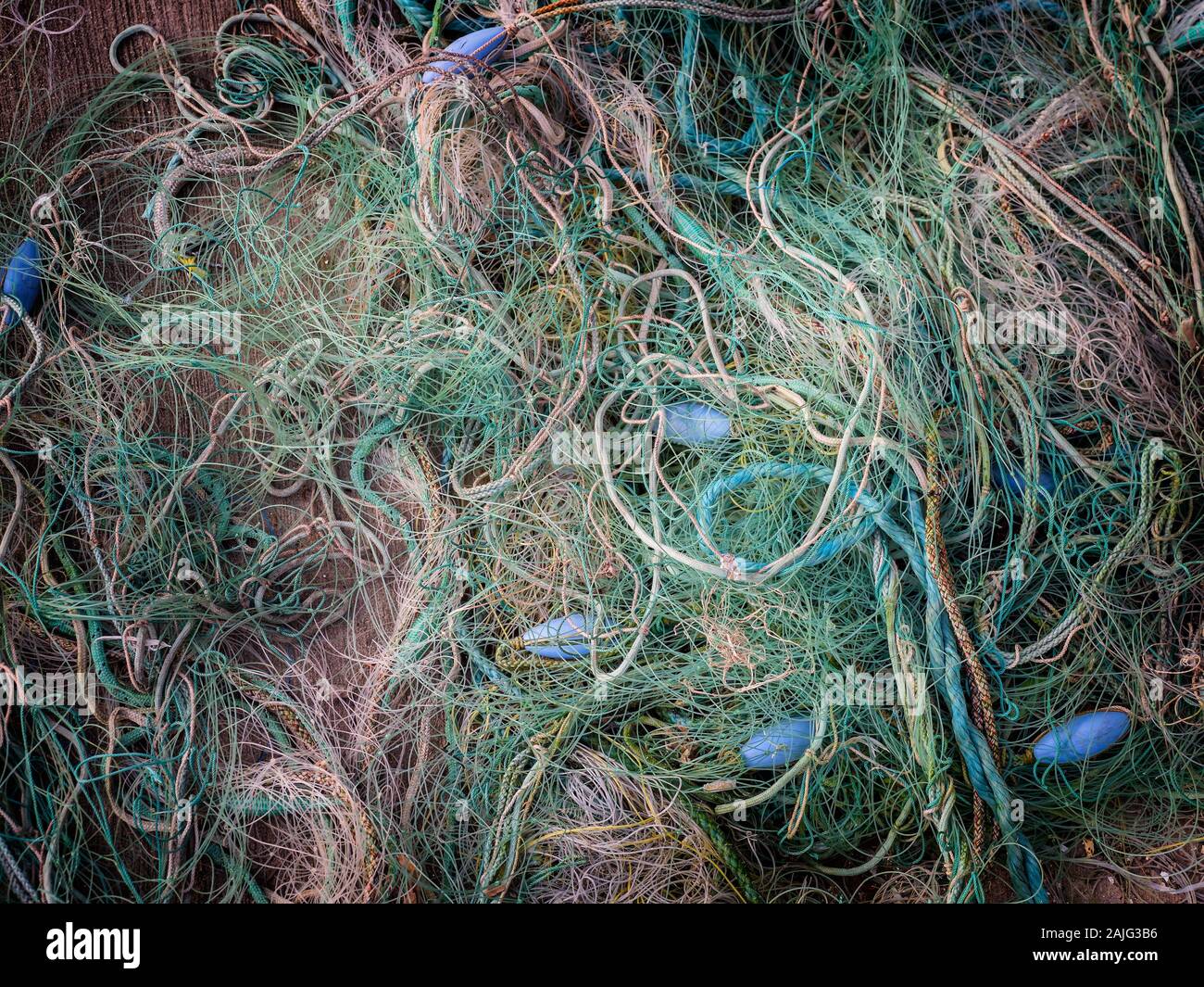 In der Nähe von ein paar Fischernetze, Dänemark Stockfoto