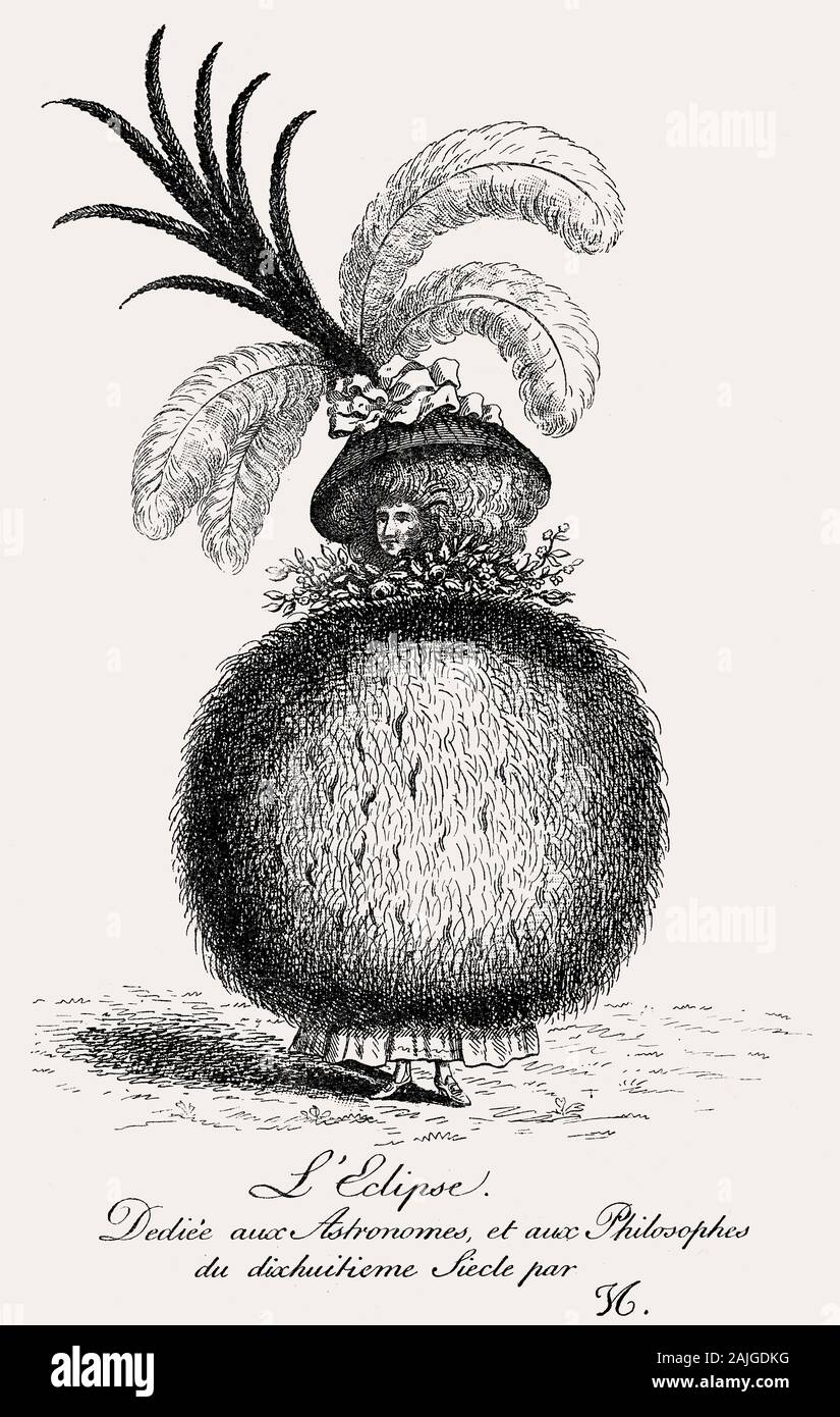 Mode, Karikatur, 1787 Stockfoto