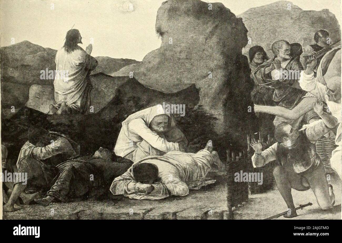 Vittore Carpaccio: la vie et l'Oeuvre du peintre. léglise du SAIXT-SÉPULCRE, JÉRUSALEM. (ISj Voii Seite.). *.: V. ^. m | HERCULE ROBERTI. LE CHRISTUS AU JARDIN DES OLIVIERS (GALERIE DE DRESDE). [Siehe Seite l6 ç. Planche 65. Seite 176. Stockfoto