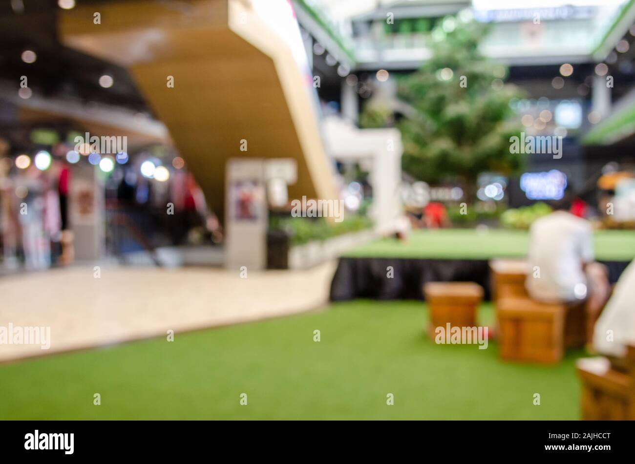 Abstract blur Einkaufszentrum oder Kaufhaus innen Hintergrund. Stockfoto