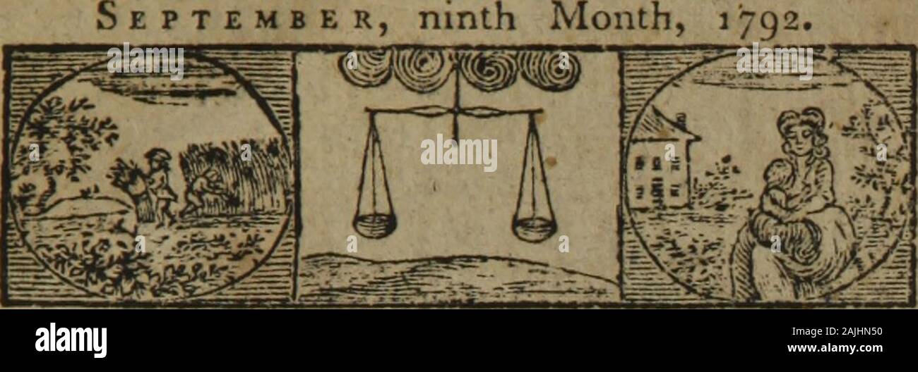 Thomas Massachusetts, Connecticut, Rhode Island, Vermont Newhampshire & almanack: Mit einem ephemeriden für das Jahr des Herrn 1792.. ; Um den Breiten- und Längengrad der Stadt Boston ausgestattet, aber ohne wesentliche Abweichung ist für die angrenzenden Staaten dienen.. . 9 10 "i Ia "314" 516 17 18192021 22 23 l 24 25 26 4 275286 29,7 3°G St. Giles. [Cealed, ich 752. 5 31 6 13 paftTrin. OldStile 5326 Hund Tage Ende 5 34 6 FirftCongr., 1774. 5356 Comra. Der vorsehung. 5 3616 Wt sollte niemals 5386 zu 5 39 6 Krippe V. Maria ringen. 5 40 6 14 thpaftTrinity. 5 426 für das, was wir sind 5 43 6 wahrscheinlich nicht 5 45 6. Stockfoto