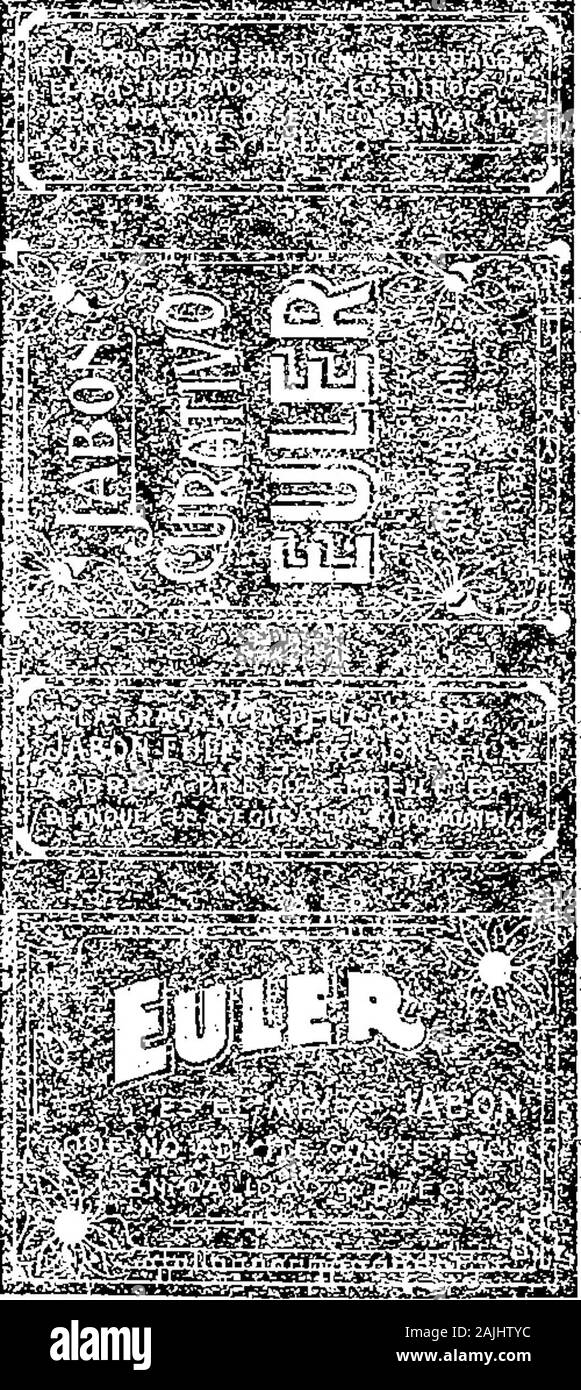 Boletín Oficial de la República Argentina 1916 1 ra sección. 15 Abril de 1916. - Copello,, y: Beilengieri. - Substancias. Alimenticias.. &Lt;r-iengíeri. - Substancias. Alimenticias.. o&lt; empleadas ingredientes Como en la Ali - mentación, de la Ciase 22. v-28 Abril. Acta N.a 52419. 15 Abril de 1916. - S. A. GranjaBlanca Limitada. - Jabones. curativosde la Clase 2. v-28 Abril. Acta Ne 52318 lüRllNftTON NEU - FASBIflNED * 10 de Abril 1916 - Marshall Vayamarketing Corapany. - Telas y tejidos en ge-Nera!, Tejidos de Punto, mantelería, len - cería, tle la Clase 15 e: v-28 Abril. Acta NQ 52-467 Stockfoto