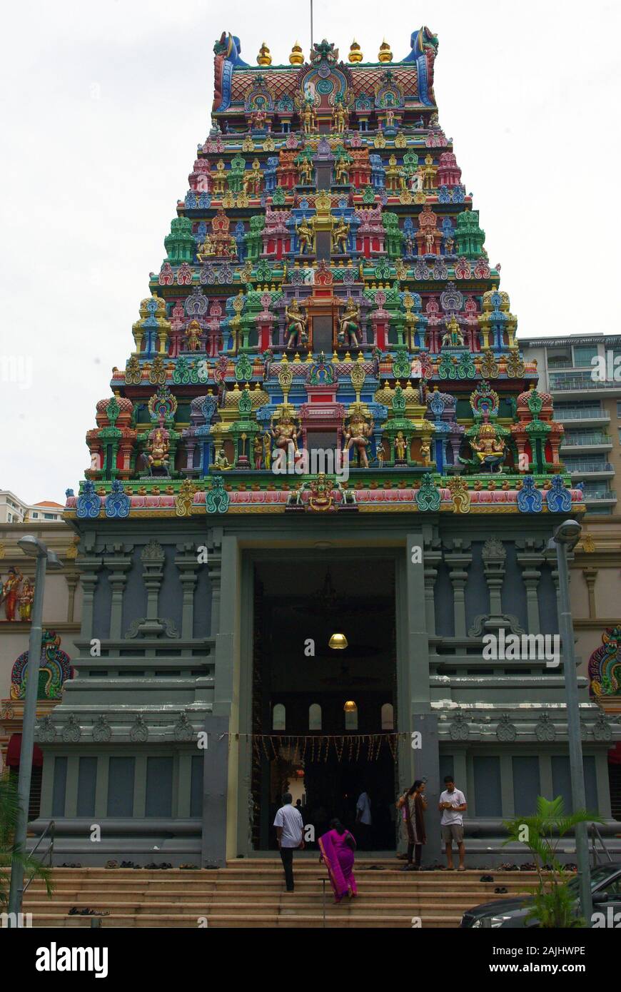 Hindu Sri Veeramakaliamman Temple, Little India, Singapur Stockfoto