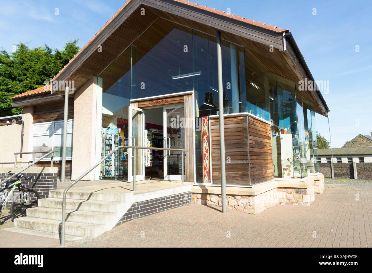 St Aidans Winery / Souvenirladen auf der Insel Lindisfarne Northumberland UK Stockfoto