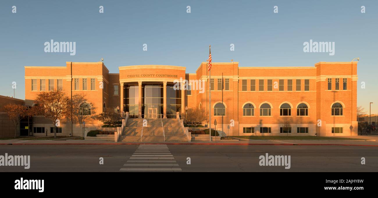 Chaves County Courthouse in der Main Street in der Innenstadt von Roswell, New Mexico Stockfoto