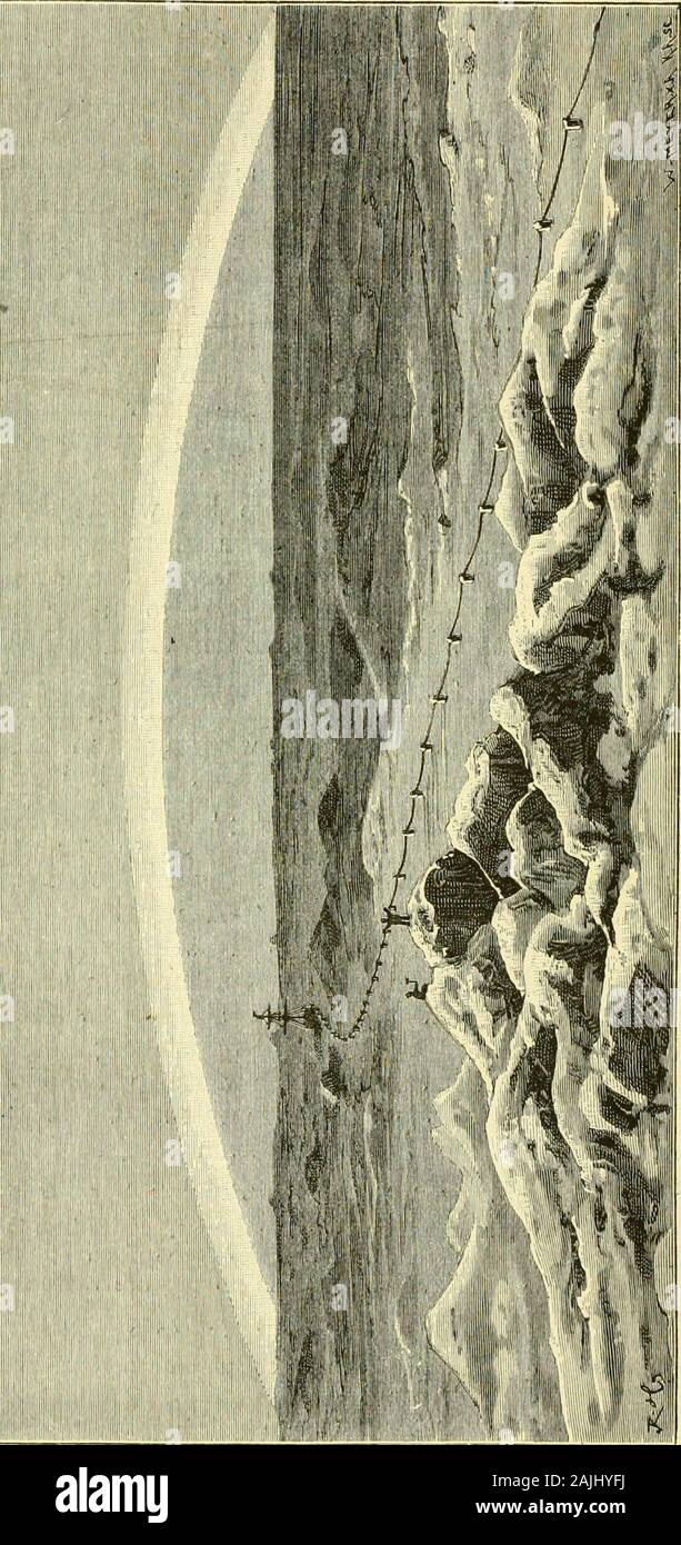 Die Reise der Vega rund um Asien und Europa; mit einem historischen Rückblick von früheren Fahrten entlang der Nordküste der Alten Welt. le Auroras, das Phänomen im Falle ihrer winterings hat nicht formedany Merkmal der polaren Winter Nacht. Es war die lessto erwartet werden, dass die Expedition Vega Form wäre eine Ausnahme in dieser Hinsicht, wie seine Reise während einer der Wasser, in dem wir waten auf die Knie passiert ist. Der Lappen in generalawait diese warmen westliche Winde, bevor sie in die Fjälls anregenden gehen. Bis diese Winde beginnen Es gibt keine Weide für ihre Zügel - Hirsche ihr Stockfoto