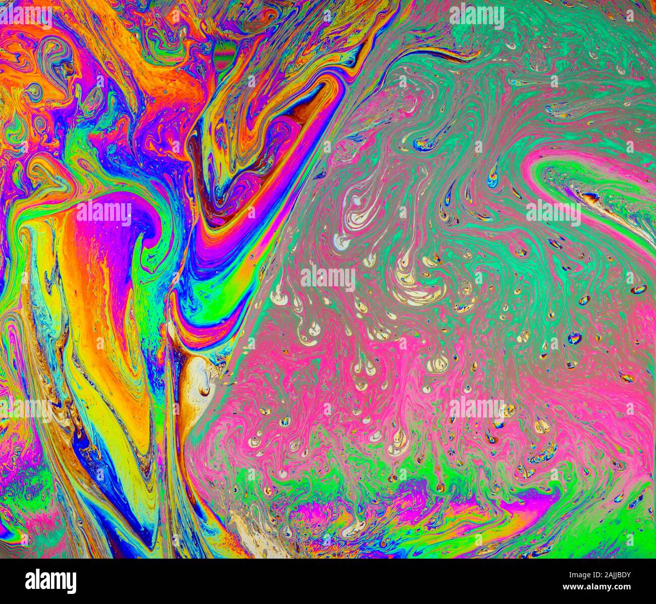 Psychedelic Hintergrund. Universum der Blumen. Concept Art Design. Mehrfarbiger Hintergrund. Stockfoto