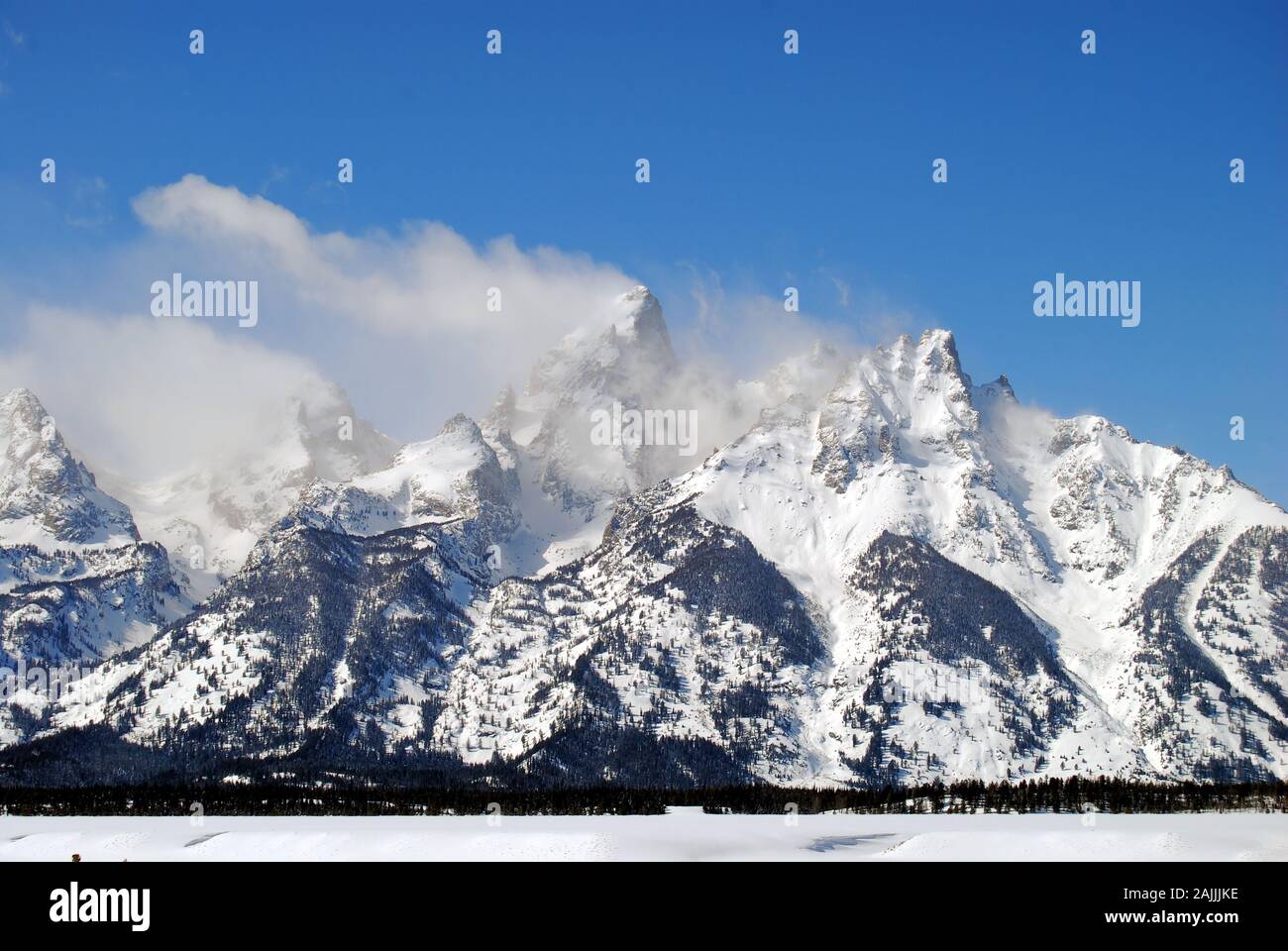 Die Grand Tetons von Wyoming Stockfoto