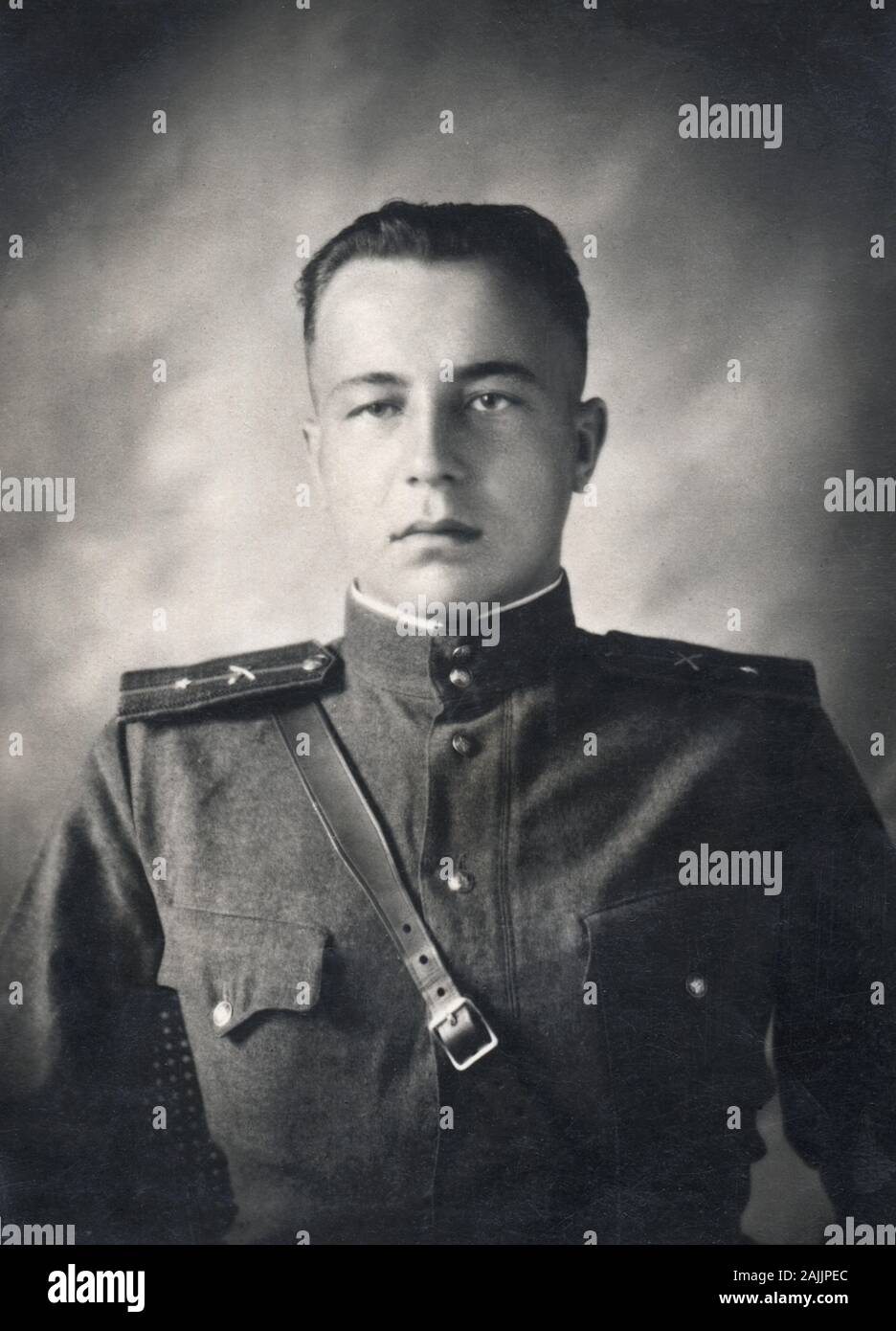 Portrait von militärischen sowjetischen Mann, 1944-1945 Stockfoto