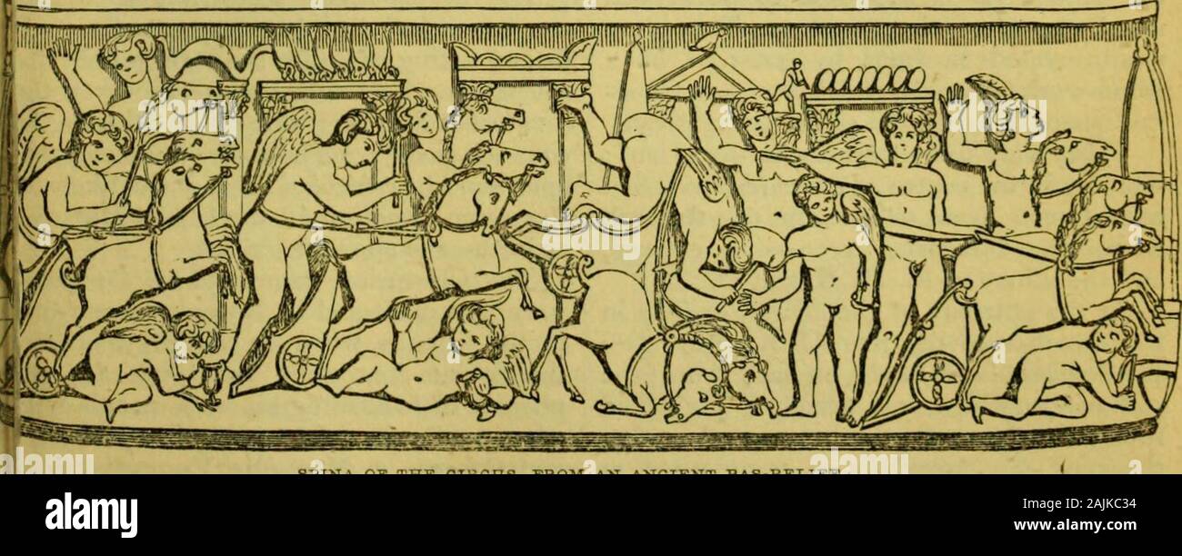 Schule Wörterbuch von Griechischen und Römischen Antiquitäten. ia, siibsellia), befindet sich in einem Theater, bezeichnet zusammenfassend: avea; die niedrigsten waren die Masse durch eine Podium separatedfrom und die wholelivided längs durch praecinctiones, andliagonally in cunei, mit Ihren vomitoriaittathed zu jedem. [Amphitheatrum.] Auf die Extremität des oberen Zweig&gt;f Der cavea, dem allgemeinen Rahmen ist eine brokenly outwork (B), die probablyhe pulvinar, oder Station für den Kaiser, Ast ist am besten in der Lage, sowohl den Beginn und das Ende der Thecourse und die für das am meisten hervorgehobene Teil o Stockfoto