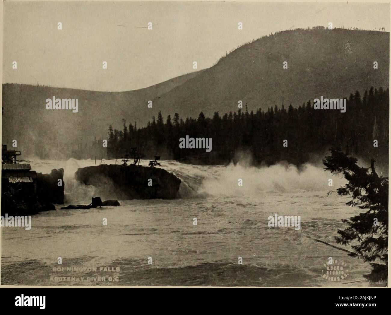 Mining Camps von British Columbia: ein Souvenir von Rossland, Nelson, Greenwood, Phoenix, Grand Forks, Kaslo, Revelstoke, Cranbrook, Fernie und der Kootenay, Begrenzung und Crow's Nest Bezirke; mit 50 exzellenten Blick auf typische Szenen dargestellt. Kootenay River, in der Nähe von Nelson. Boimington fällt, Kootenay River, in der Nähe von Nelson, Nelson Kooteiiay See Stockfoto