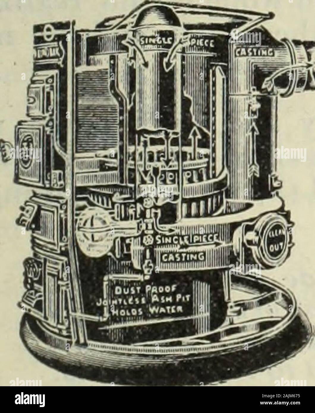 Der Literary Digest. Schwere nahtlos aus einem Stück Gussteile, doppelt dick, Kupfer - verschmolzen, kaltgewalzt, raffinierte Kessel Bügeleisen, tief verbunden und genietet Bau - Gas- und staubdichte für Leben, sauber Garantien, Umluft - (die fünf Sterne Punkte lesen und Abbildung prüfen.) Jede Stunde, in kaltem Wetter, die Luft in der homeis verbreitet, angefeuchtet und Re-Vitalisiert. Es gibt mehr als 70.000 Moistair HeatingSystems im Einsatz. Positive Kraftstoff sparen - mit allen Kraftstoffen nicht nur dieses System Gesundheit und Vitalität sichern, sondern spart Kraftstoff in diesen vier Möglichkeiten: Erstens, absolute Kontrolle - keine Undichtheit unten Stockfoto