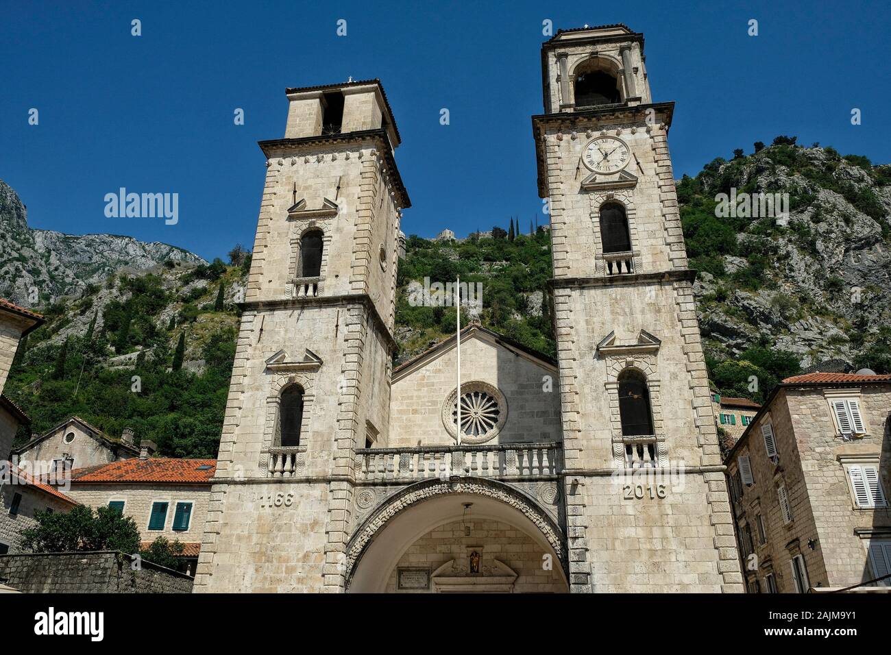 St. Tryphons Kathedrale. Die Römisch-Katholische Kathedrale im Zentrum von Kotor, Montenegro Stockfoto