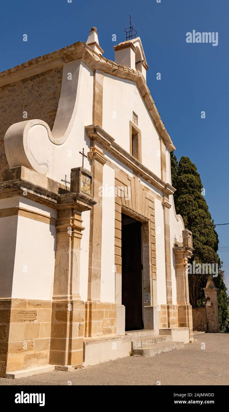 Calvari Kapelle an der Stadt Pollenca Stockfoto