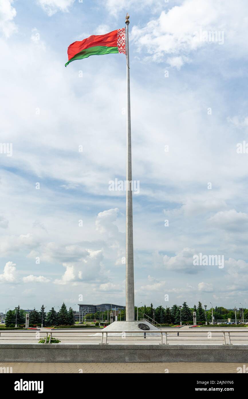 Flagge Minsk, Belarus – 90x150 Cm, Querformat | Wind- Und Wetterfest, Made In Germany