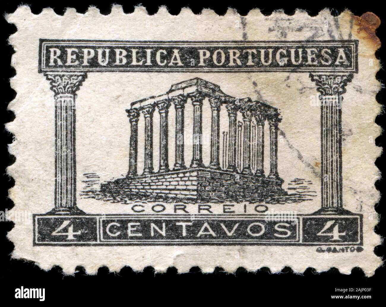 Die Ruinen der Tempel der Diana, Evora Stockfoto