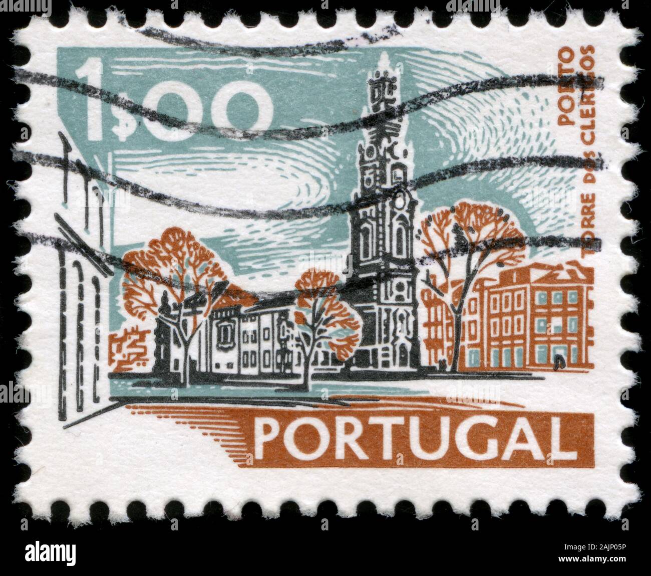 Torre dos Clérigos, Porto Stockfoto