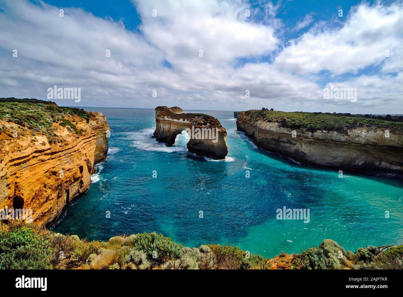 Australien, die Inseln Torbogen in Port Campbell Nationalpark an der Great Ocean Road Stockfoto