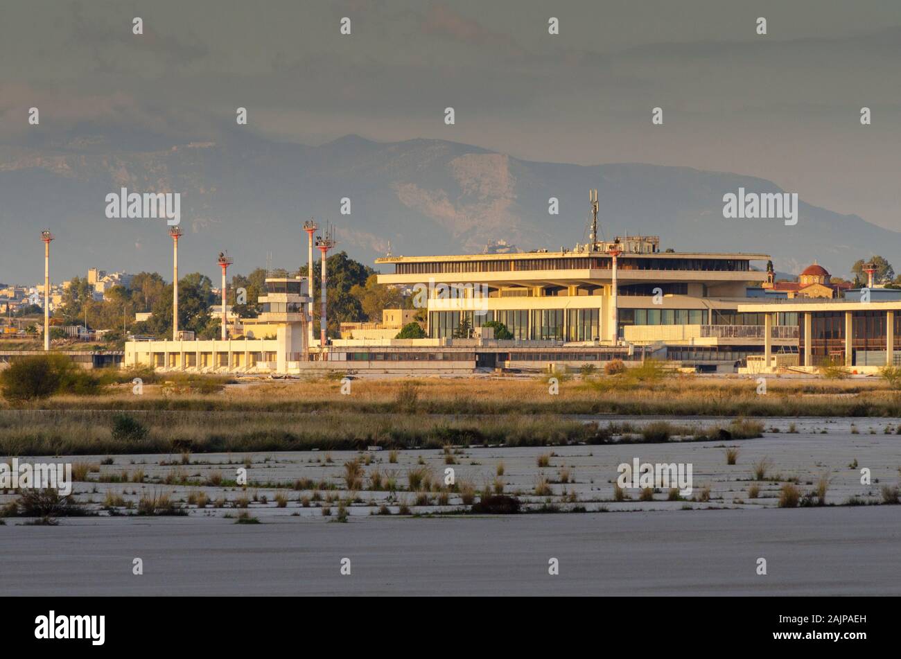 Der alte Hellinikon International Airport in Athen Griechenland Stockfoto