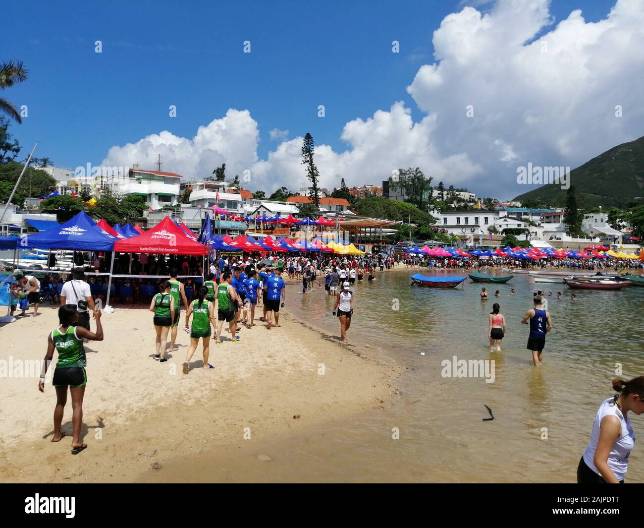 Das tuen Ng Festival (Dragon Boat Festival) in Stanley, Hong Kong Stockfoto