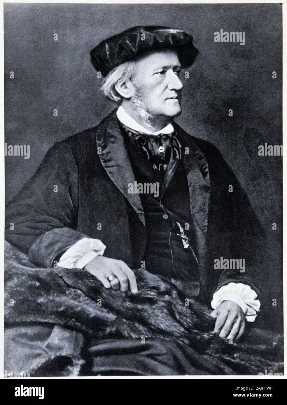 Richard Wagner - Portrait par Franz Hanfstaengl, XIXeme siecle Stockfoto