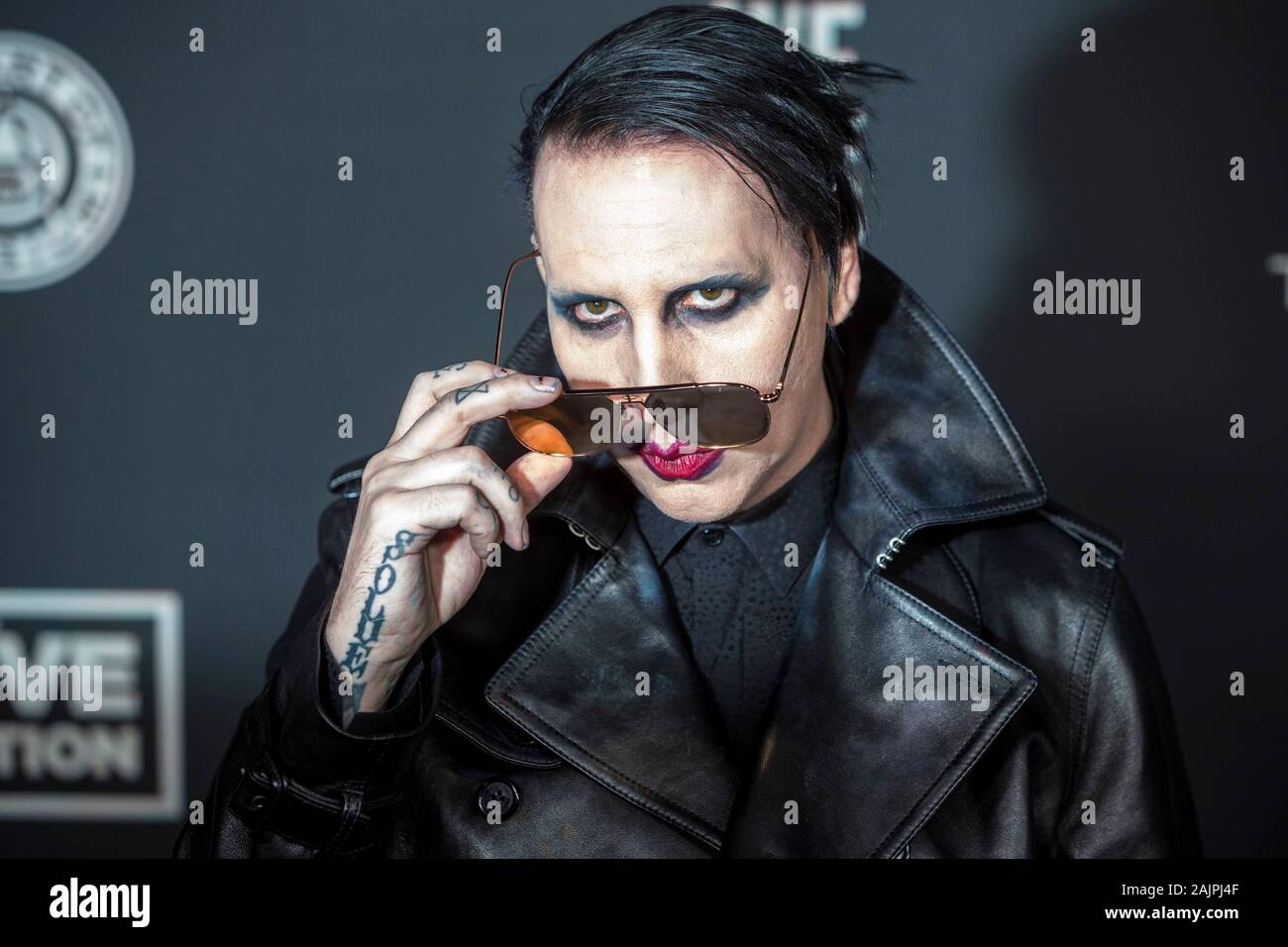 Los Angeles, USA. 04 Jan, 2020. Marilyn Manson besucht die Kunst des Elysium 13. jährlichen Black Tie künstlerische Erfahrung "Himmel" im Palladium in Hollywood, Los Angeles, Kalifornien, USA, am 04. Januar 2020. | Verwendung der weltweiten Kredit: dpa Picture alliance/Alamy leben Nachrichten Stockfoto