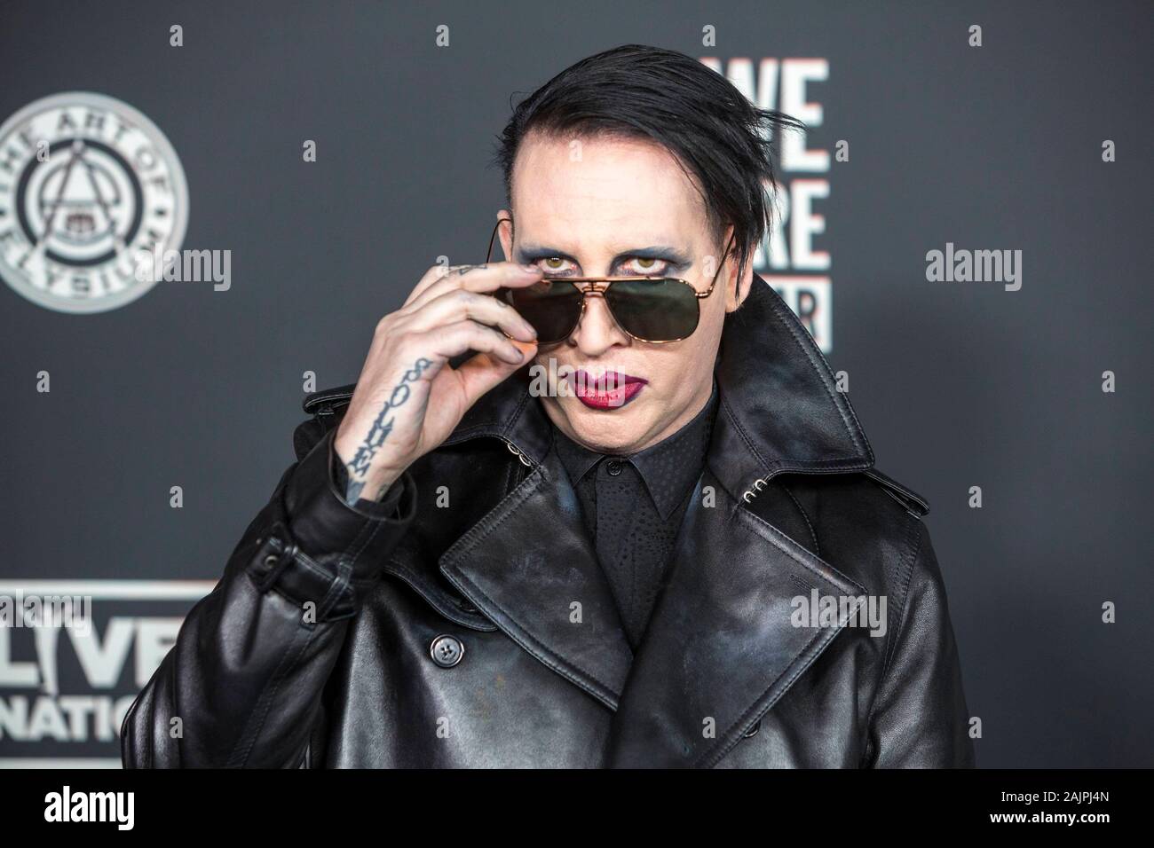 Los Angeles, USA. 04 Jan, 2020. Marilyn Manson besucht die Kunst des Elysium 13. jährlichen Black Tie künstlerische Erfahrung "Himmel" im Palladium in Hollywood, Los Angeles, Kalifornien, USA, am 04. Januar 2020. | Verwendung der weltweiten Kredit: dpa Picture alliance/Alamy leben Nachrichten Stockfoto