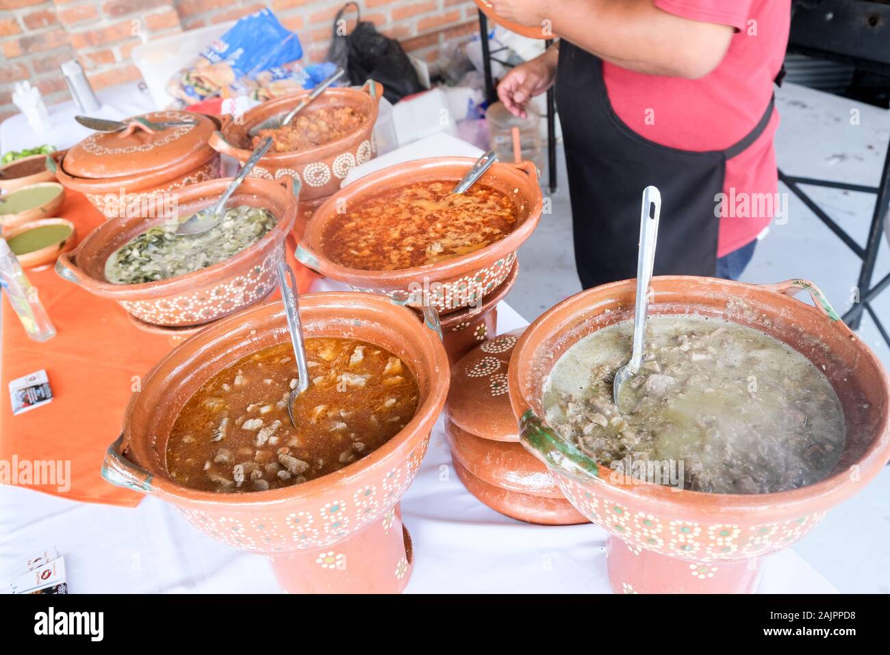 Leckere mexikanische Gerichte, die vom Küchenchef. Guadalajara, Jalisco. Mexiko Stockfoto