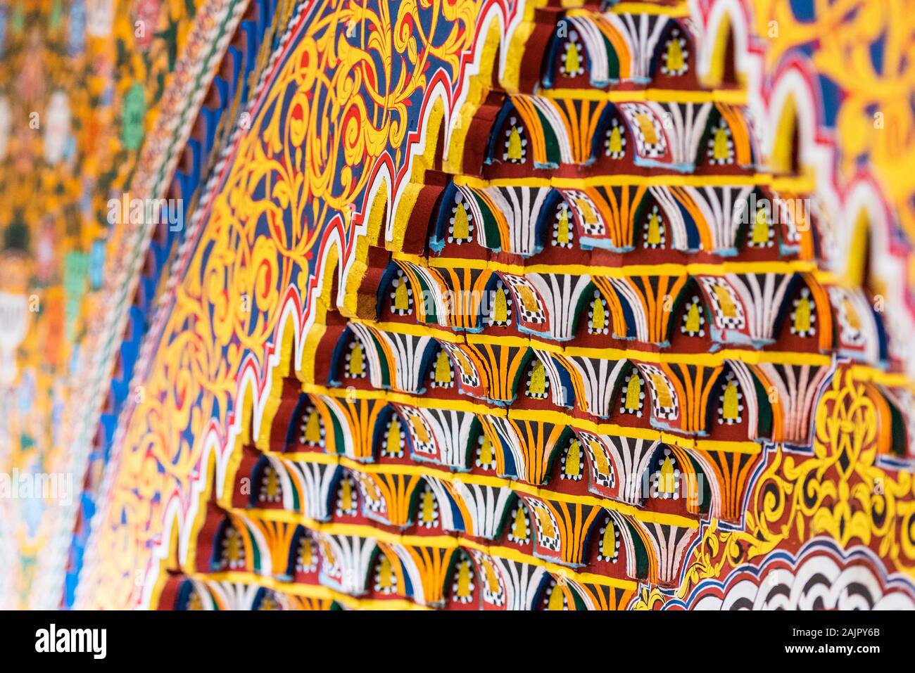 Marokkanische Ornamente der alten Stadt, Fes, Marokko Stockfoto
