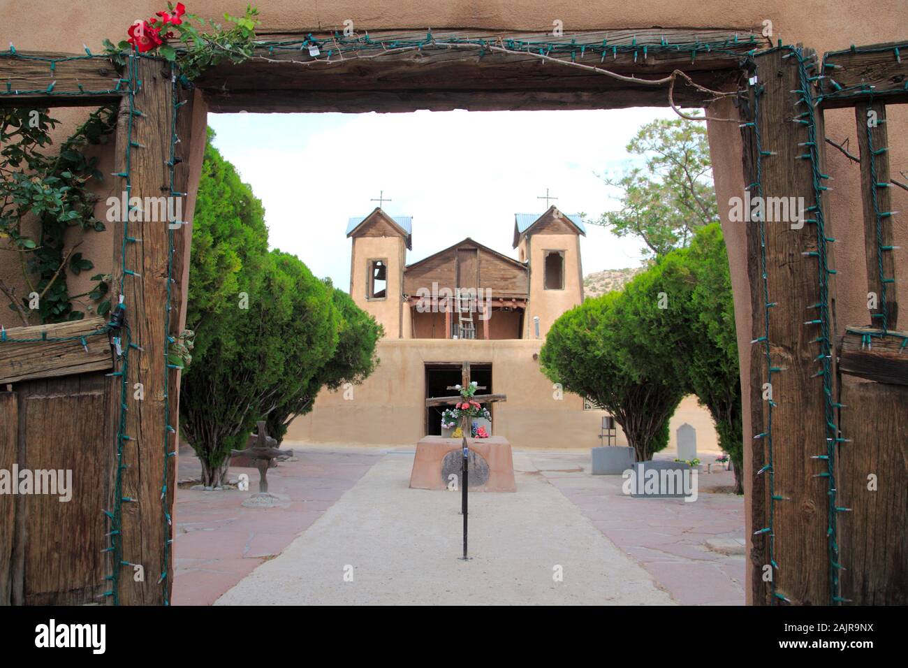 Santuario de Chimayo, Lourdes of America, Kirche, Kapelle, religiöse Pilgerstätte, Chimayo, New Mexico, USA Stockfoto