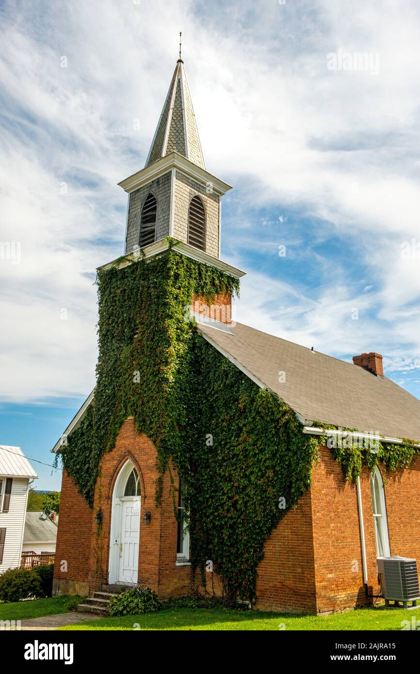 Ehemalige lutherische Kirche, 182 Vine Street, Schellsburg, PA Stockfoto