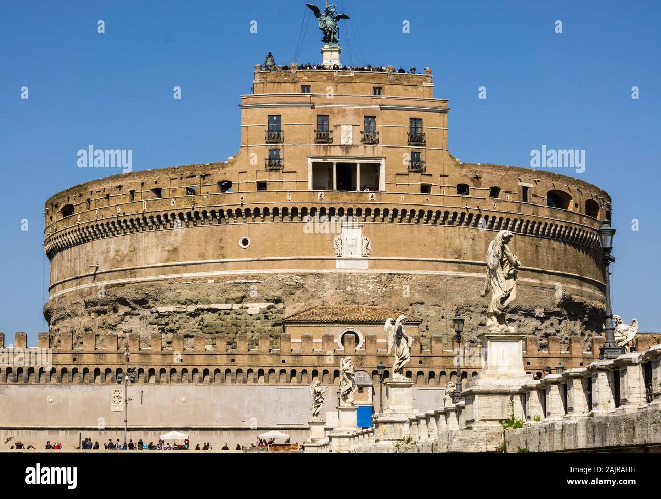 Blick auf "Castel Sant'Angelo" (Schloss der Heiligen Engel) Rom, Italien Stockfoto