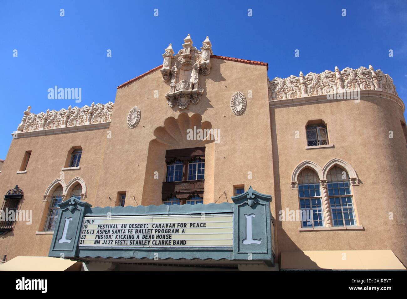 Lensic Performing Arts Center, Santa Fe, New Mexico, USA Stockfoto