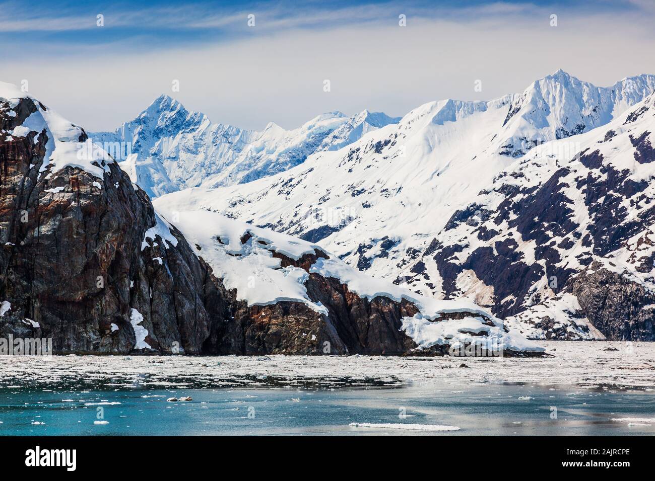 Johns Hopkins Einlass im Glacier Bay National Park. Stockfoto