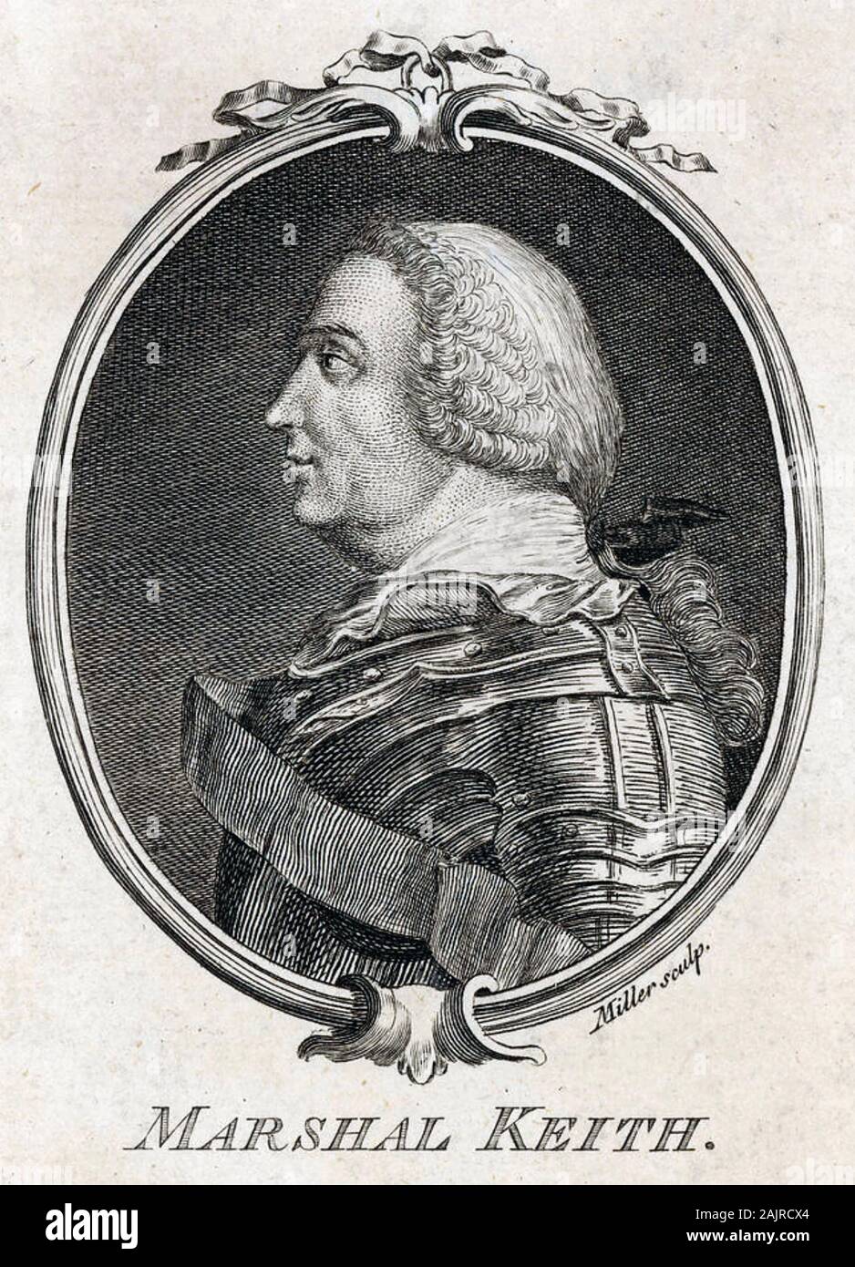 Papierstaus EDWARD KEITH (1696-1758) Schottischer Soldat, der in der Königlich Preußischen Armee gedient Stockfoto