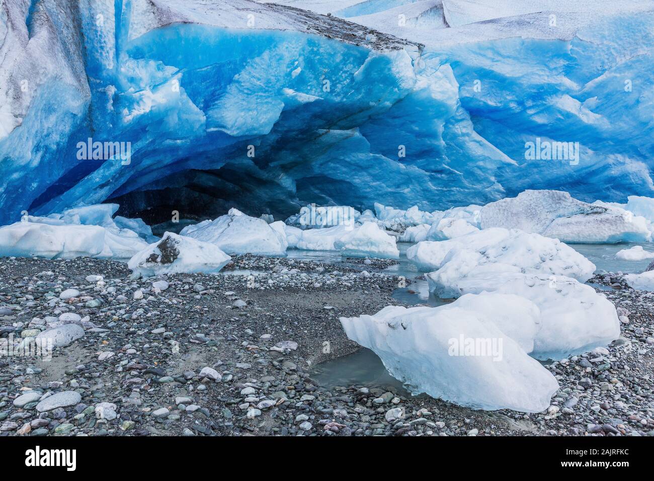 Davidson Gletscher, Alaska. Glacier View Point. Stockfoto