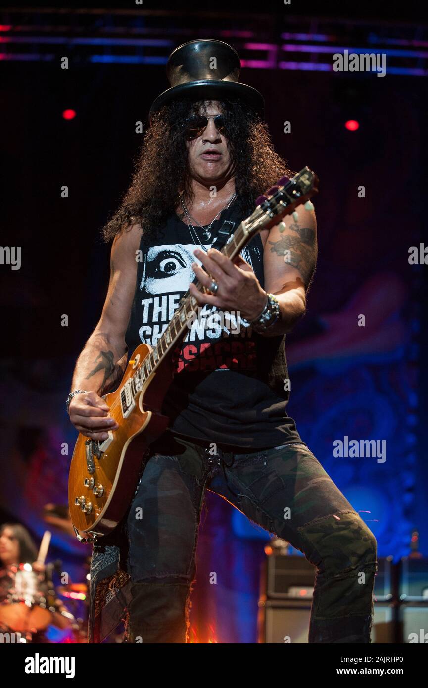 Mailand Italien vom 28. Juli 2011, Live Konzert von Slash in der Arena Civica: Schrägstrich während des Konzerts Stockfoto