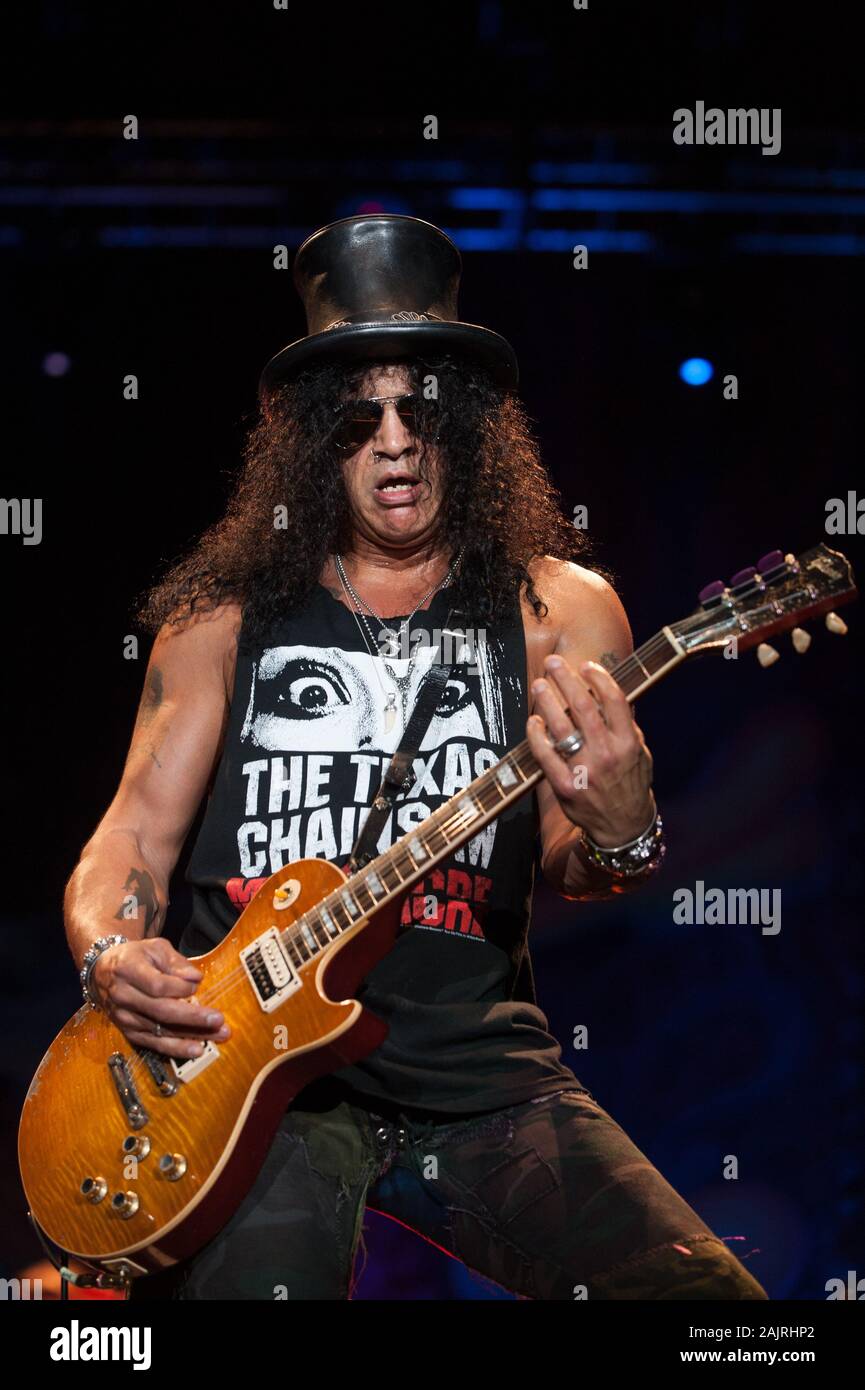 Mailand Italien vom 28. Juli 2011, Live Konzert von Slash in der Arena Civica: Schrägstrich während des Konzerts Stockfoto