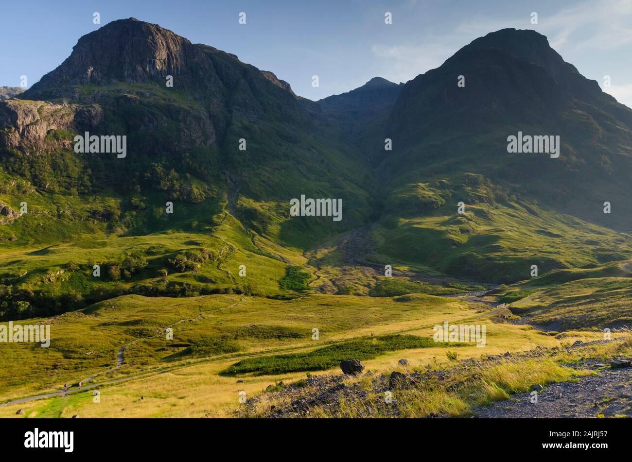 Der West Highland Way im Glen Coe in den schottischen Highlands von Schottland Großbritannien Stockfoto