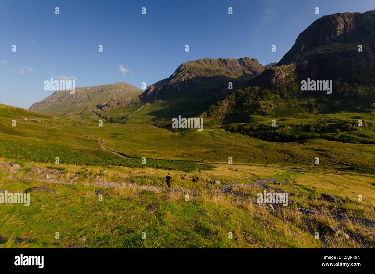 Der West Highland Way im Glen Coe in den schottischen Highlands von Schottland Großbritannien Stockfoto