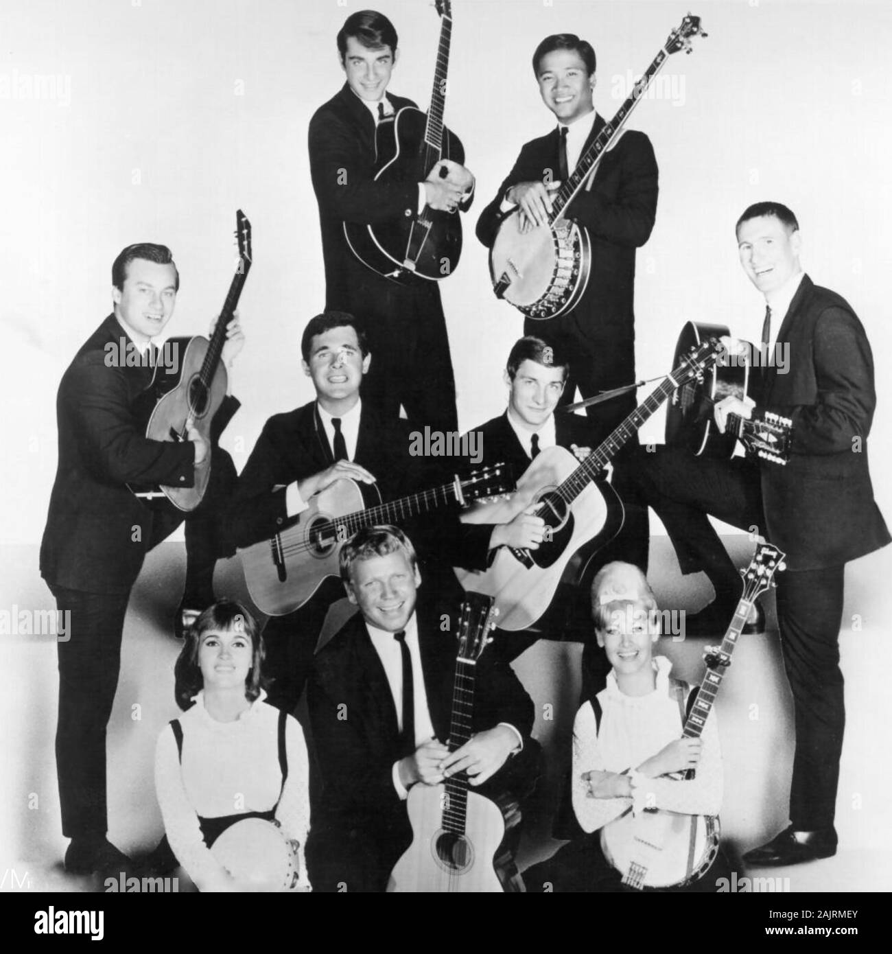 NEW CHRISTY MINSTRELS Werbefoto des American Folk Music Group über 1965 Stockfoto
