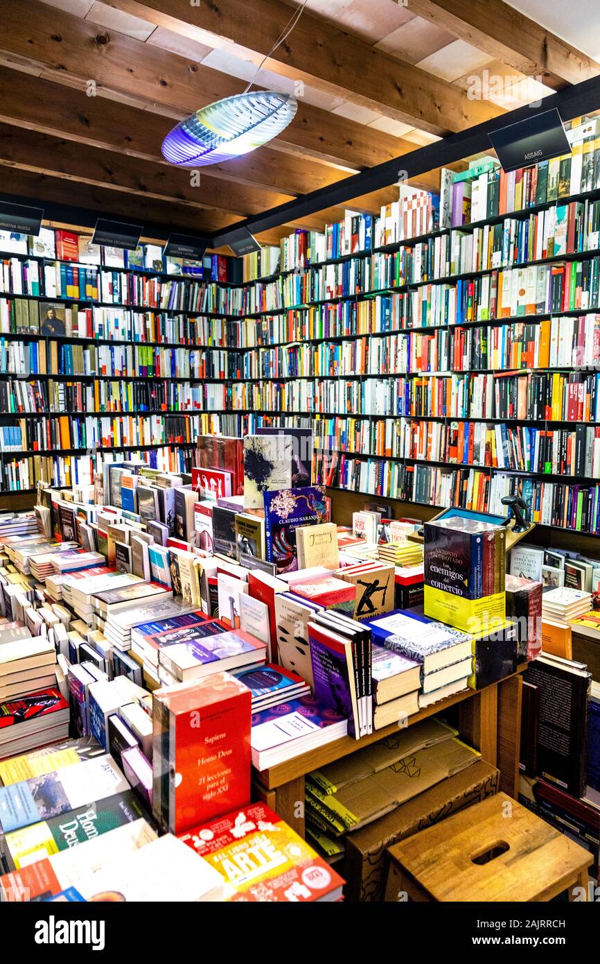 La Biblioteca de Babel Buch Shop im Palma, Mallorca, Balearen, Spanien Stockfoto