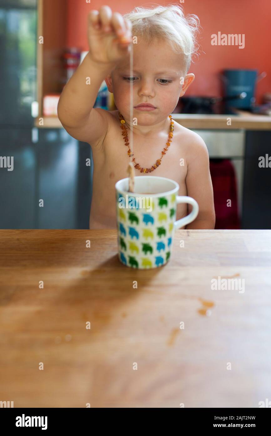 Etel, eine kleine Thunfischfangstadt in der Bretagne, Westfrankreich. Stockfoto