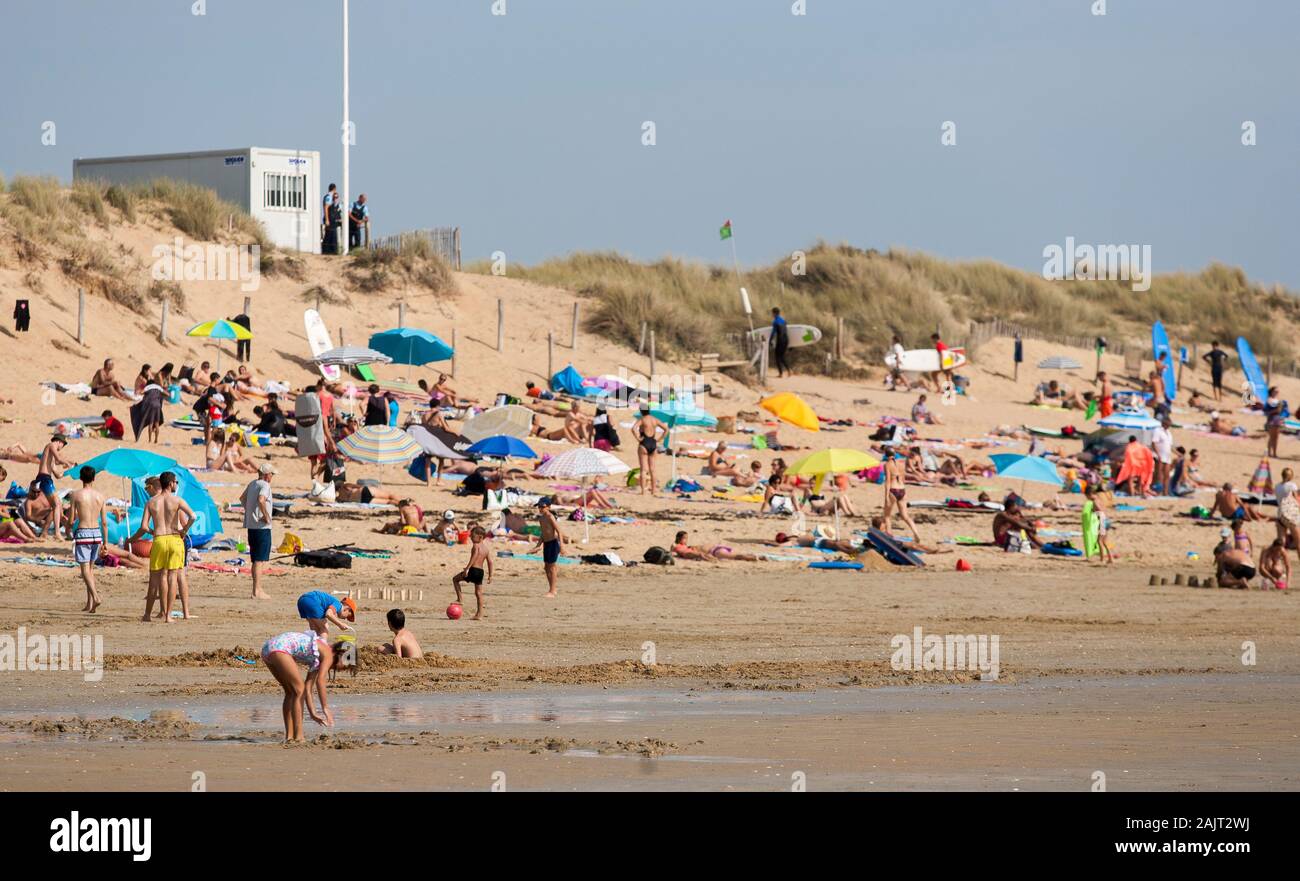 Etel, eine kleine Thunfischfangstadt in der Bretagne, Westfrankreich. Stockfoto