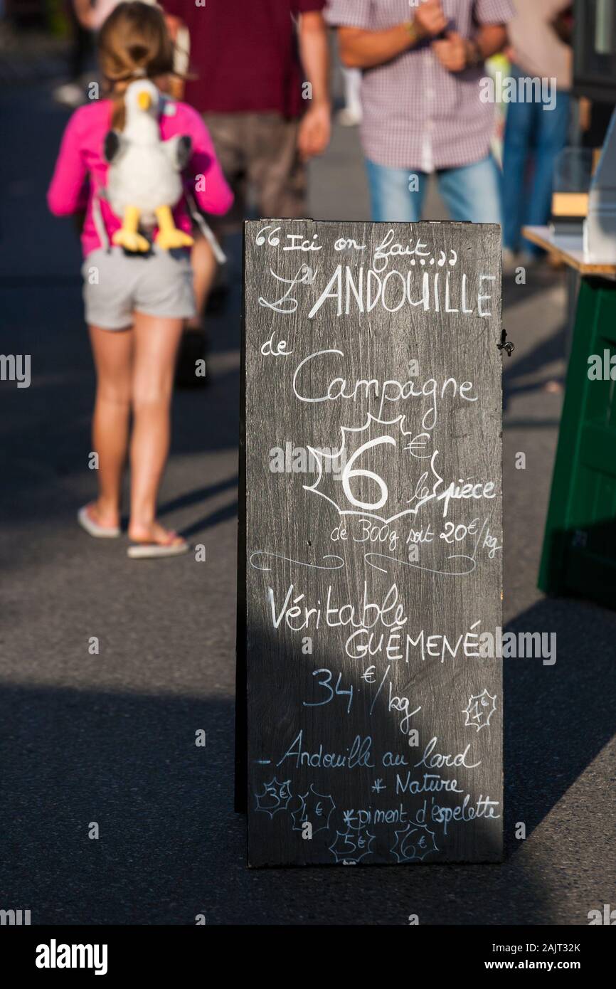 Etel, eine kleine Thunfischfangstadt in der Bretagne, Westfrankreich. Stockfoto