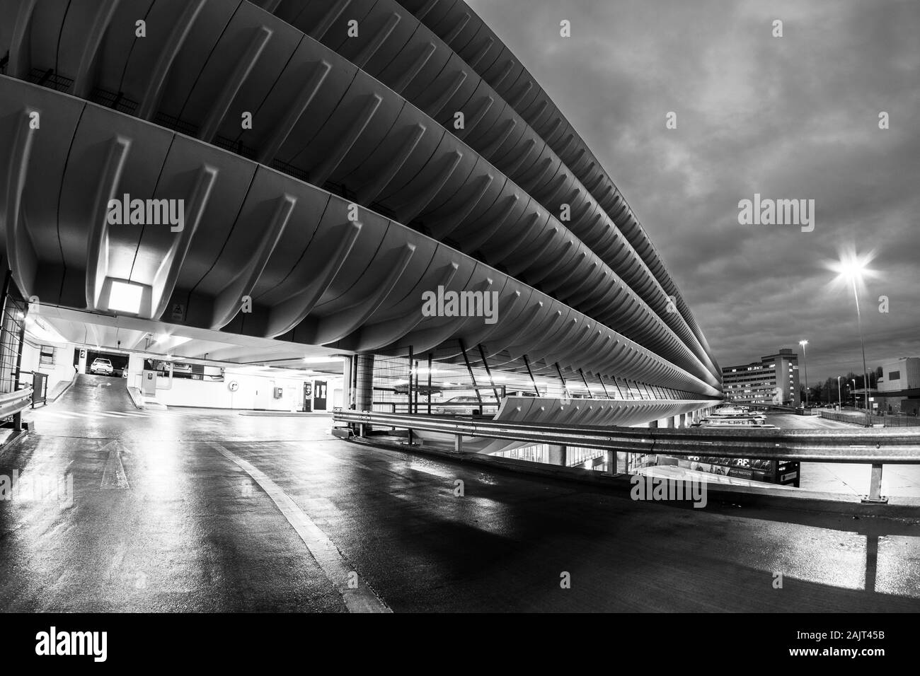 Preston Busbahnhof ist ein schönes Beispiel für Brutalist Architecture und jetzt ist ein Denkmalgeschütztes Gebäude. Stockfoto